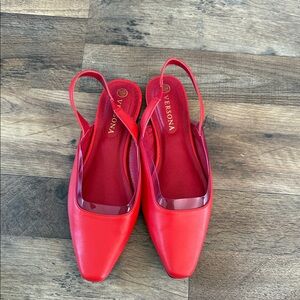 Versona Red Slingback Flats